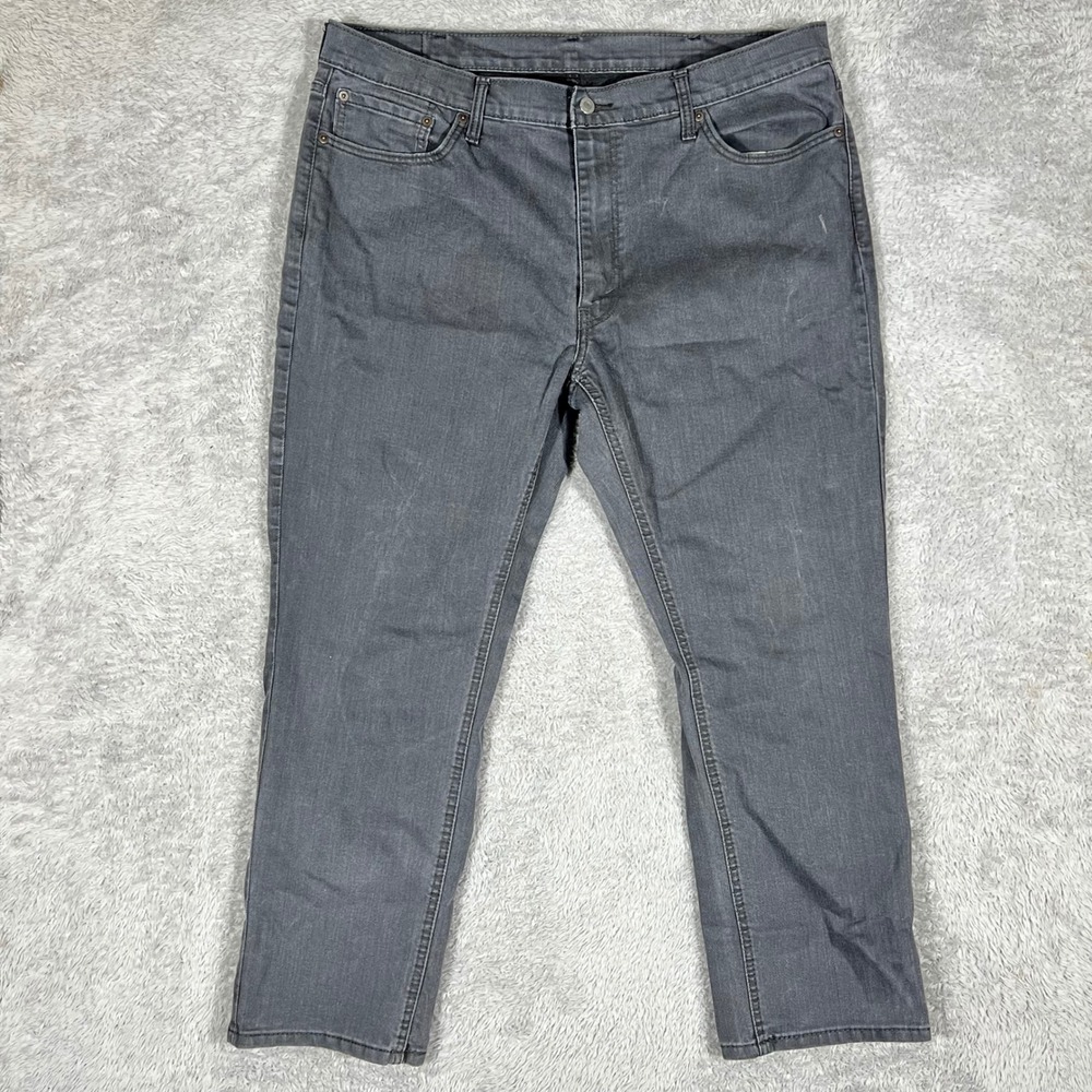 Levis 541 Athletic Taper Gray Jeans Mens 40x28 WaterLess Stretch Denim